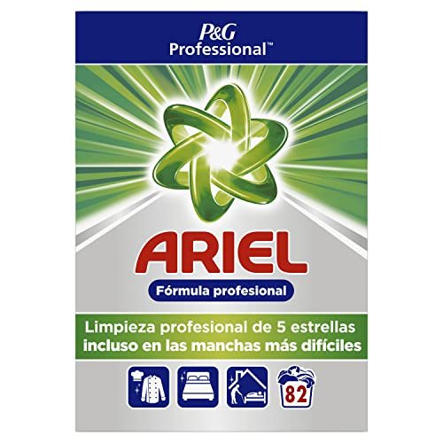 Maletín 5.3 kg Ariel Detergente en Polvo para Lavadora Profesional, 82 Lavados