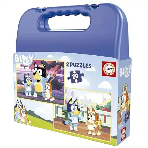 Maletín infantil con 2x puzzles de 20 piezas