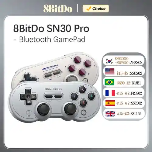 Mando 8Bitdo SN30 Pro Bluetooth para Nintendo Switch 2, MacOS, Android, Windows, Steam, Raspberry Pi