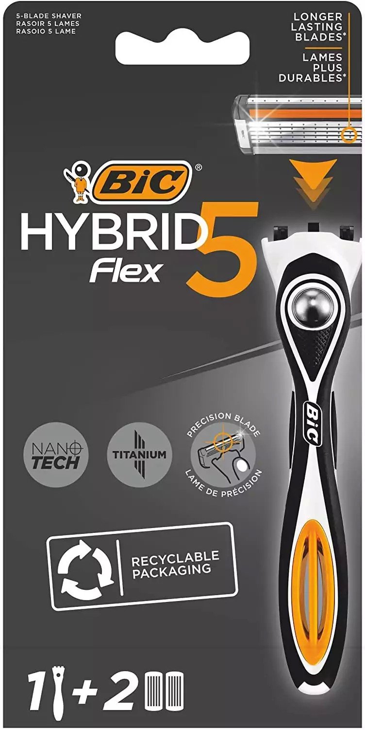 Maquinilla de afeitar recargable BIC Hybrid 5 Flex