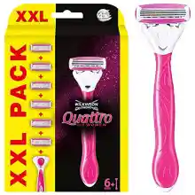 Maquinilla Wilkinson Sword Quattro para mujer + 6 recambios