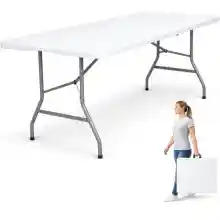 Mesa plegable portátil DUPI (180 cm) para camping y eventos