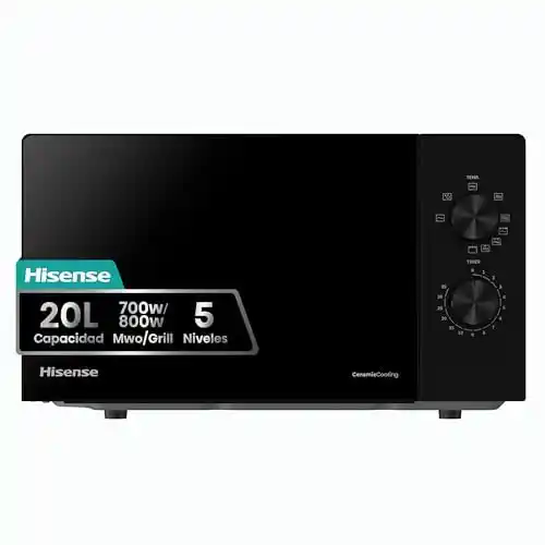 Microondas Hisense 20L con Grill y 700W de potencia