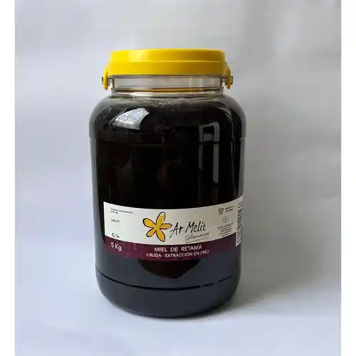 Miel cruda de Retama Ar Melit (5 kg), orgánica y sin gluten de la Sierra de Salamanca