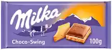 Milka Choco-Swing - Chocolate con Leche de los Alpes Relleno de Galleta - Tableta de 100 g