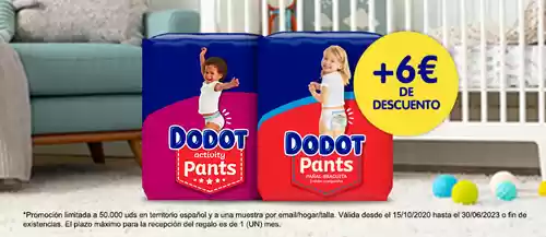 Muestra gratis Dodot Pants + 6€ de descuento