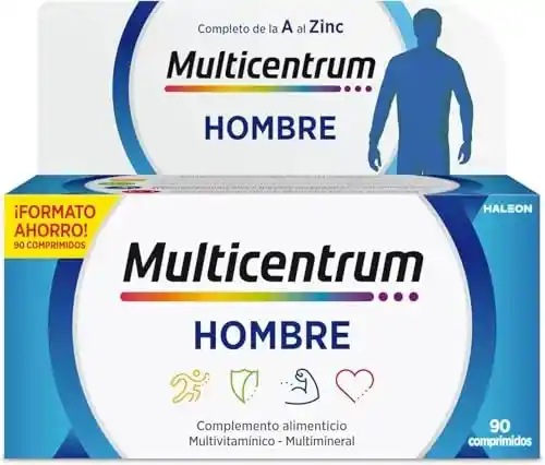 Multivitamínico Multicentrum Hombre (90 comprimidos) con vitaminas y minerales