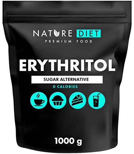 Nature Diet - Eritritol 1000g | Edulcorante natural | Cero calorías | Reemplazo de azúcar | Sustituto de azúcar