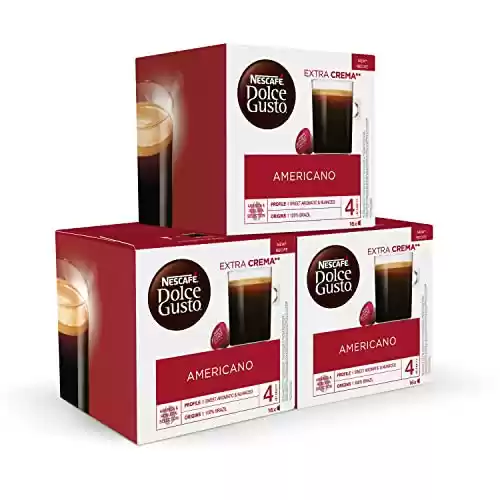 Nescafé Dolce Gusto Café Americano, 3 x 16 Cápsulas (Total 48 cápsulas)