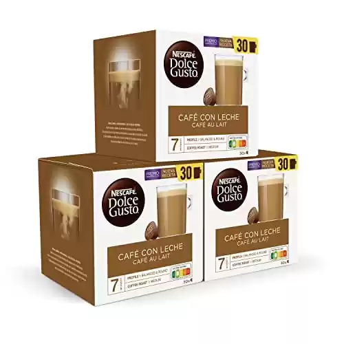 90 cápsulas Nescafé Dolce Gusto Café con Leche - la cápsula a 16 céntimos!