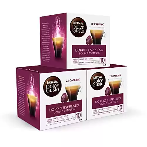 NESCAFÉ Dolce Gusto Doppio Espresso - x3 pack de 16 cápsulas - Total: 48 cápsulas