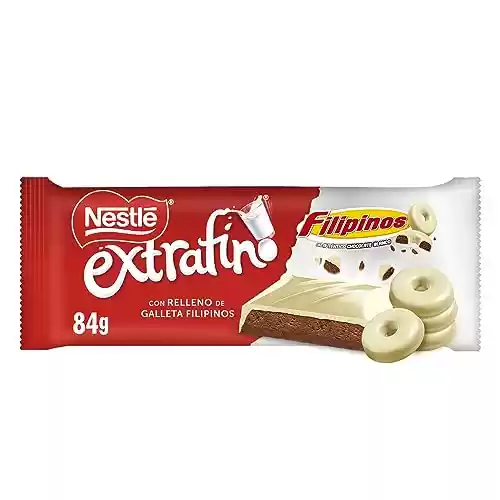 NESTLÉ Extrafino tableta chocolate con leche y Filipinos 84g