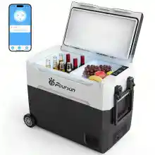 Nevera portátil Fourson 55L con compresor y Bluetooth