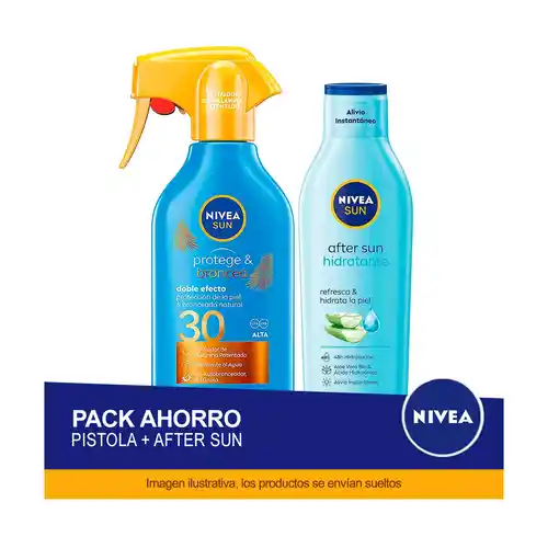 NIVEA SUN Pack ahorro protector solar - Contiene crema solar y aftersun