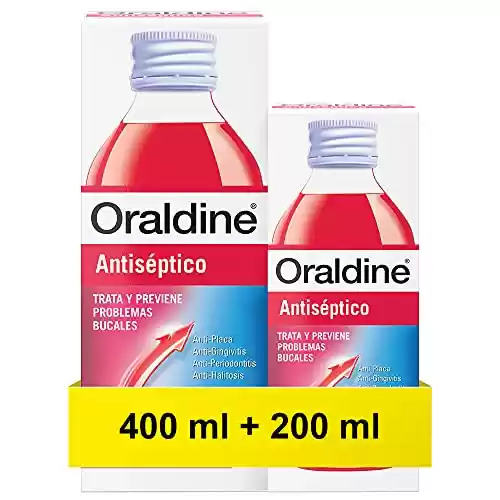 Oraldine Colutorio Antiséptico, 400 Mililitros + 200 MIlilitros