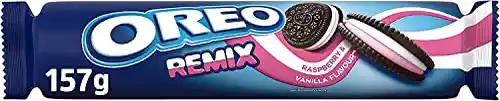 Oreo Remix Galletas de Cacao Rellenas de Crema Sabor Frambuesa y Vainilla 157g