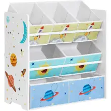 Organizador de juguetes con 7 Cajas de Almacenamiento 29,5 x 62,5 x 60 cm