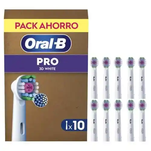 Cabezales de cepillo Oral-B 3D White pack 10 recambio original blanqueamiento avanzado