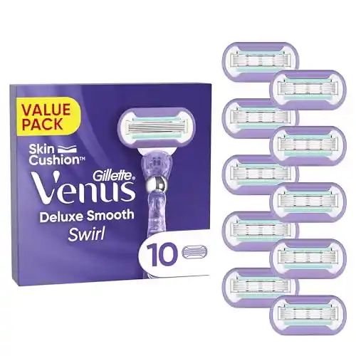 Pack 10 Recambios Gillette Venus Deluxe Smooth Swirl