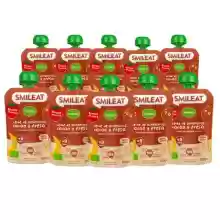 Pack 10 x 100 g Smileat Pouch de Leche de Almendra, Cacao y Fresa Para Bebés a partir de 9 Meses