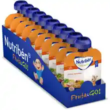 Pack 10 x 90g Nutribén Fruta And Go ! Bolsita de puré de Frutas 100% Natural