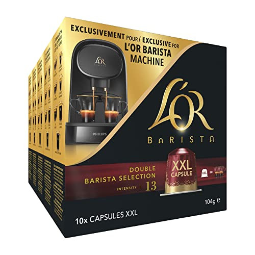 Pack 100 cápsulas de café L'OR BARISTA, Doble Barista Selection Intensidad 13 - Exclusivas para cafeteras L'OR BARISTA