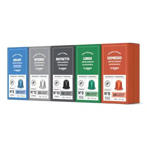 Pack 100x Cápsulas de café Variado by Amazon compatibles con Nespresso