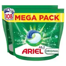 Pack 108 Cápsulas Detergente Lavadora Ariel All-in-One