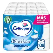 Pack 108 Rollos papel higiénico Colhogar Ultra suave