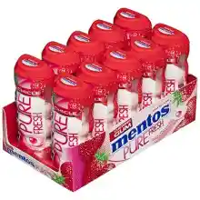 Pack 10x 30g Chicles Mentos Pocket Fresa Sin Azúcar
