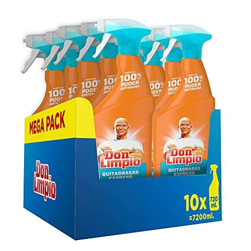 Pack 10x botes de Don Limpio Quitagrasas Express 720ml