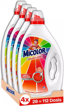 Pack 112 Lavados Detergente Gel Micolor Colores Vivos para lavadora