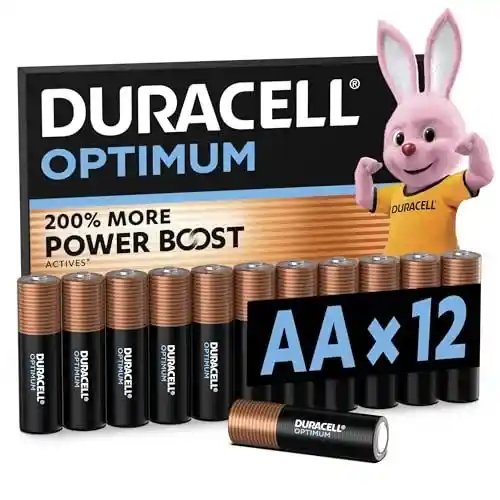 Pack 12 Pilas Alcalinas AA Duracell Optimum con Power Boost
