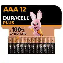 Pack 12 pilas alcalinas AAA Duracell Plus