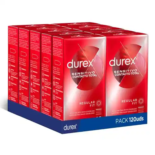 Pack 120x Preservativos Durex Sensitivo Contacto Total
