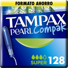 Pack 128x Tampones Tampax Pearl Compak