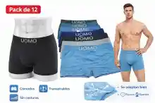 Pack 12x Boxers UOMO Licra Sin Costuras
