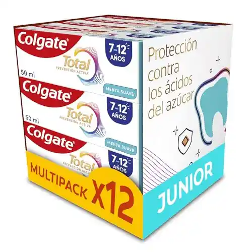 Pack 12x pasta de dientes Colgate Total Junior