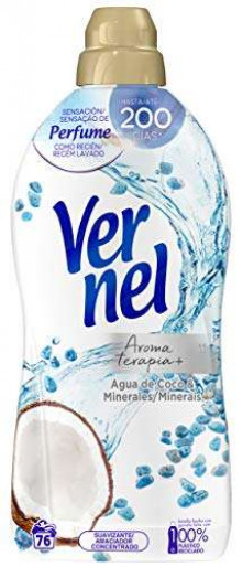 Pack 12x Vernel Suavizante Concentrado para la Ropa Aromaterapia Agua de Coco & Minerals