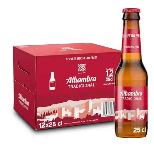 Pack 12x25cl Cerveza Alhambra Tradicional