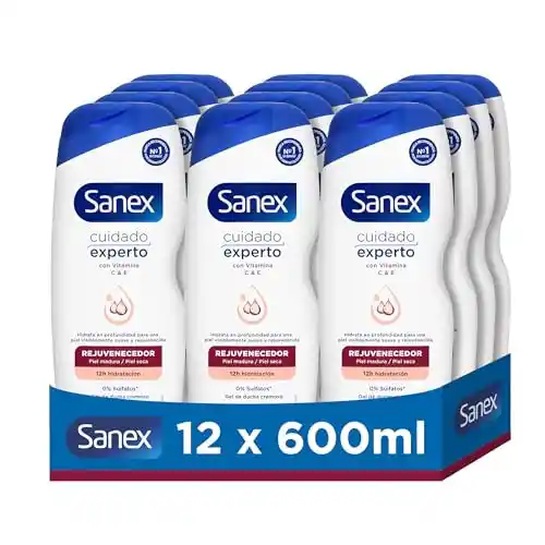 Pack 12x600ml Gel Ducha Sanex Cuidado Experto