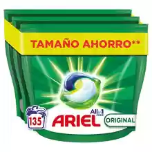 Pack 135 Lavados (3x45) Ariel All-in-One Detergente Lavadora Liquido en Capsulas