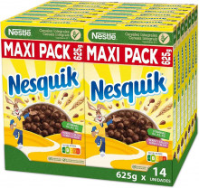 Pack 14 paquetes de Cereales Nestlé Nesquik de 625 g