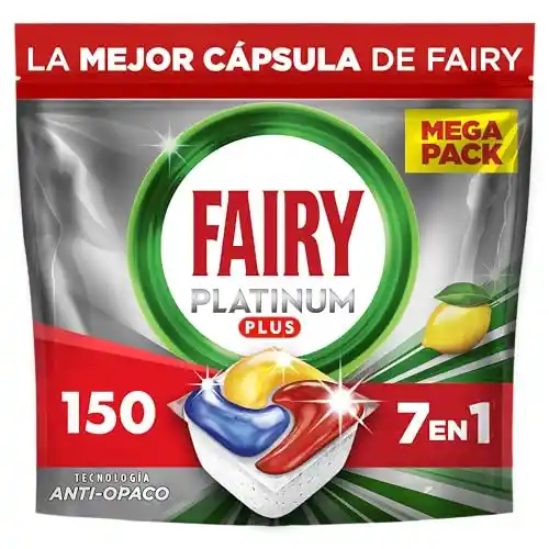 Pack 150 Cápsulas Lavavajillas Fairy Platinum Plus Limón Todo En Uno