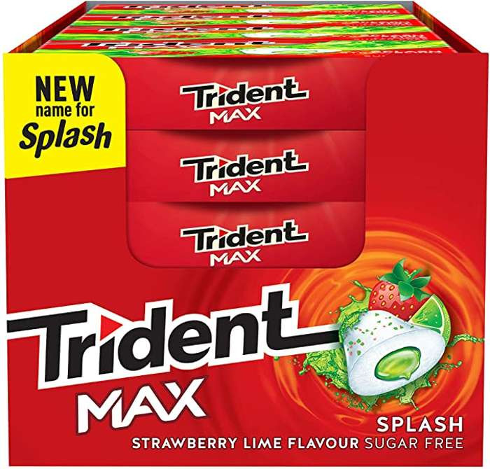 Pack 16 Chicles de fresa con lima Trident Max