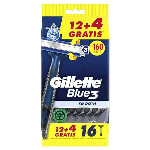 Pack 16 Maquinillas Desechables Gillette Blue3 Smooth