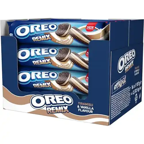Pack 16x Tubos de galletas Oreo Remix Tiramisú 157g