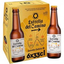 Pack 18 botellas cerveza Estrella Galicia Estrella del Camino