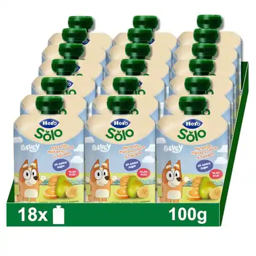 Pack 18x Hero Bolsitas con Naranja, Plátano, Pera y Galleta 100g