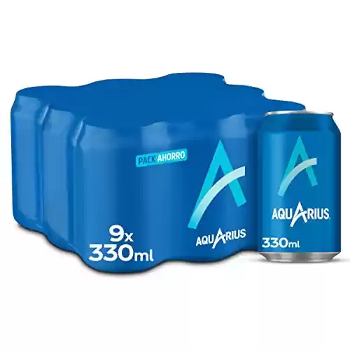 Pack 9 latas 33cl Aquarius Limón